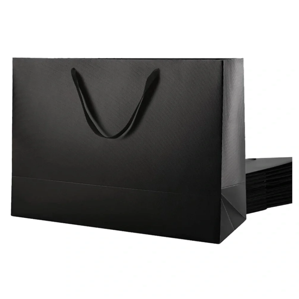 MALICPLUS 12 Extra Large‎ Gift Bags 16x6x12 Inches, Luxury Matte Black Gift Bags